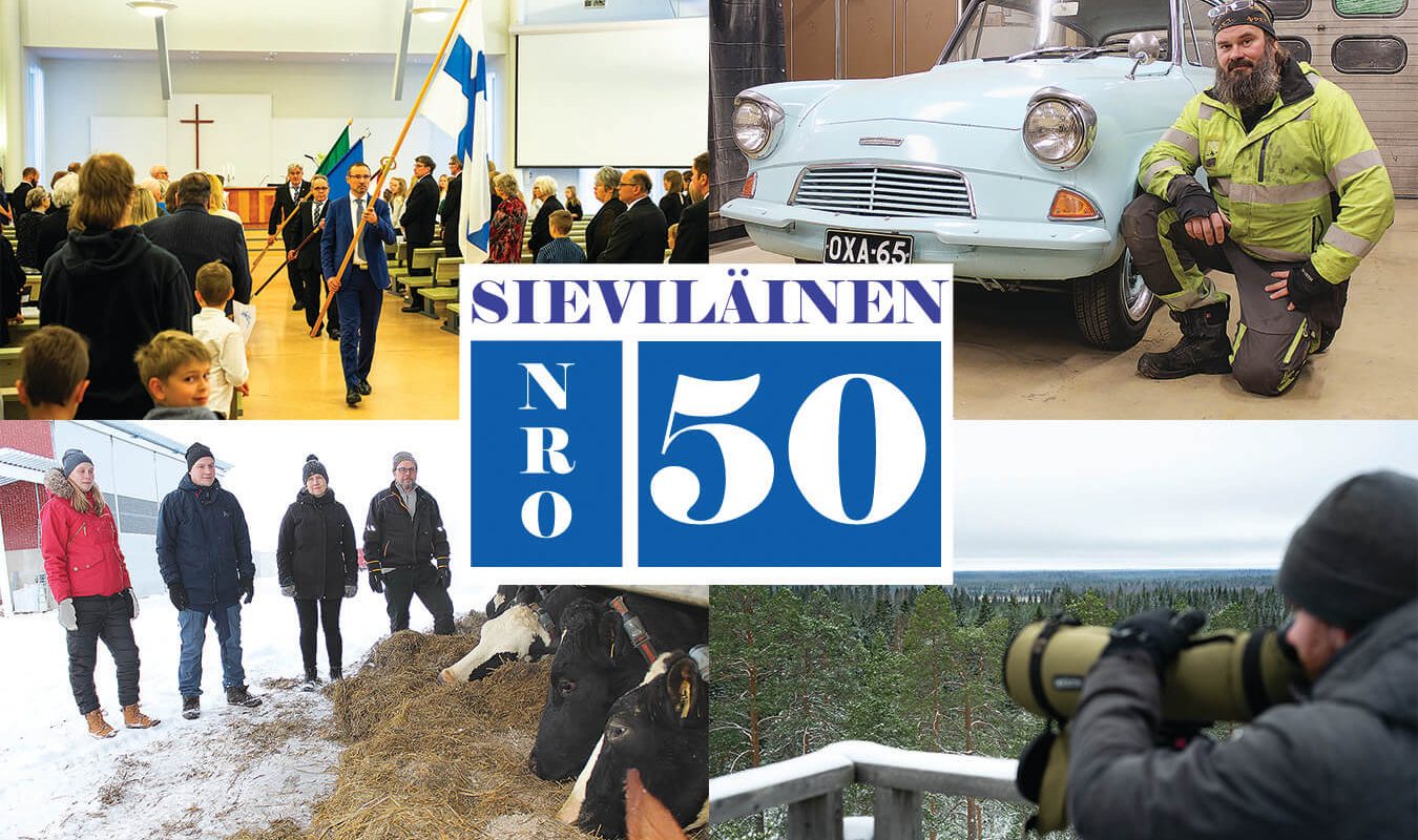 Viikon 50 Sieviläisessä aiheina muun muassa Sievin itsenäisyyspäivän juhlat, Sievin vuoden Yrittäjä ja Maataloustuottaja ja Vääräjoen tuulivoimapuiston hankkeen YVA-menettelyyn luontoselvitystä tekevän biologin työ alueella sekä ajatuksia hankealueen luonnosta.